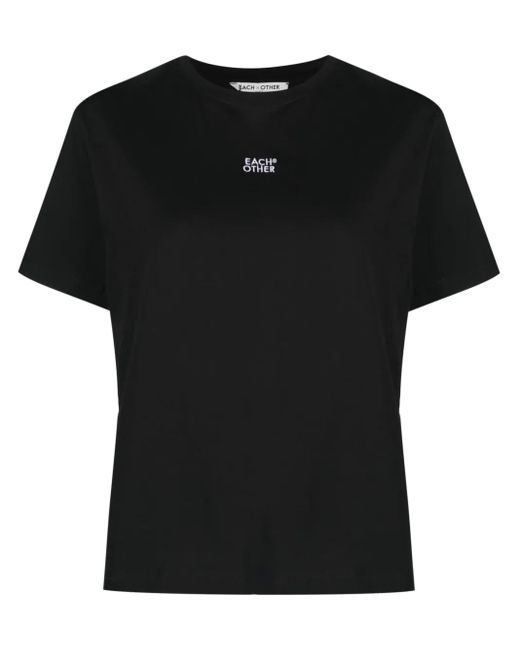Each x Other Black Logo-Print Crew-Neck T-Shirt