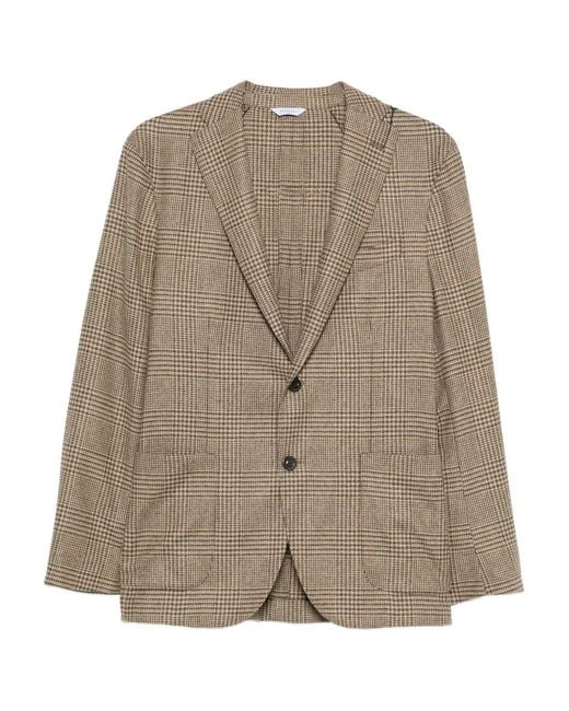 Boglioli Brown Single-Breasted Blazer for men
