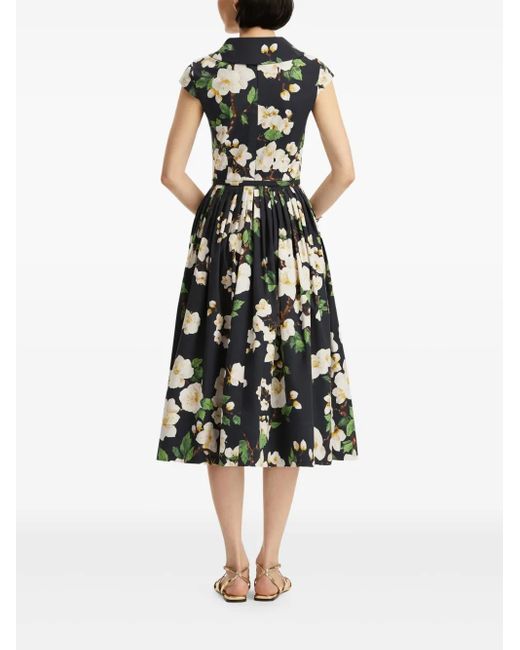 Oscar de la Renta プリント ドレス White