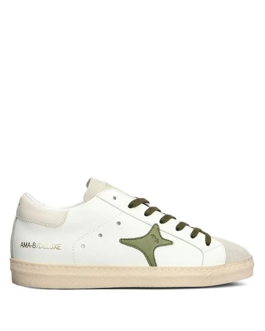 AMA BRAND White Leather Sneakers for men