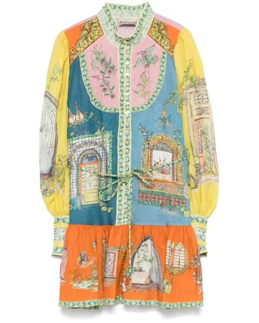 ALÉMAIS Monte Mini-Jurk in het Blue