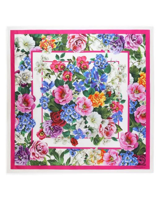 Dolce & Gabbana フローラル スカーフ Pink