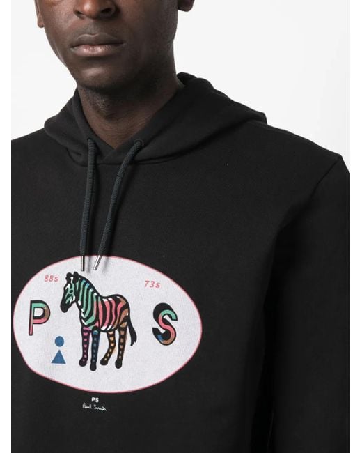 メンズ Paul Smith グラフィック パーカー Black