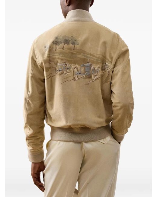 Ralph Lauren Natural Hayworth Painted Suede Jacket for men
