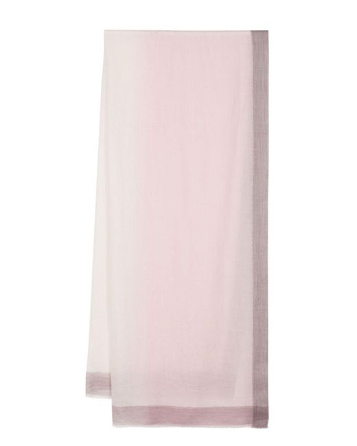 N.Peal Cashmere Pink Fine-knit Cashmere Scarf