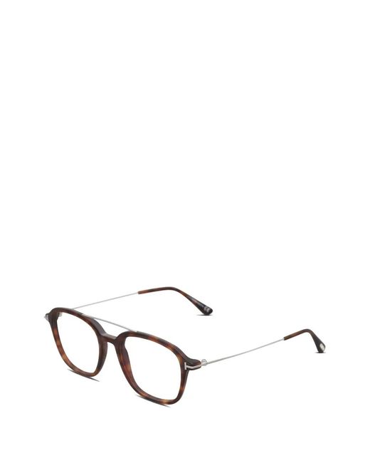 Tom Ford Black Rectangle-Frame Glasses