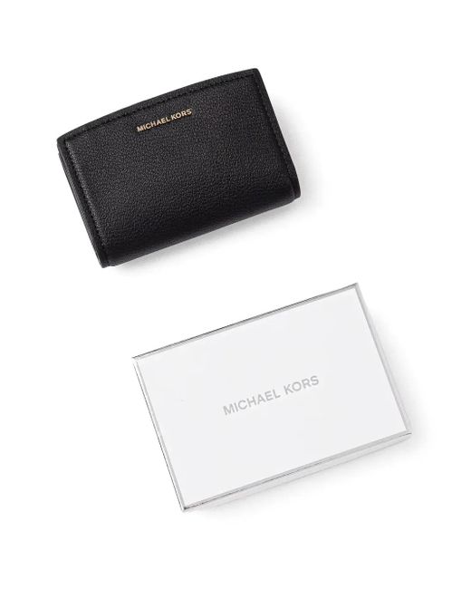 MICHAEL Michael Kors Black Textured Leather Wallet