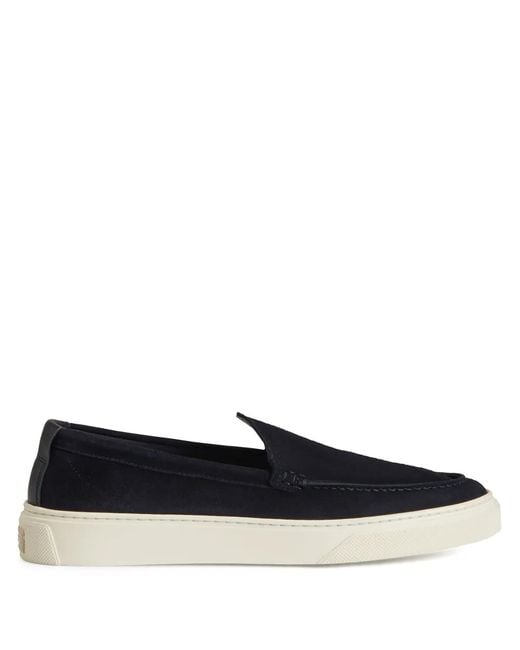 Woolrich Black Slip-On Suede Loafers for men