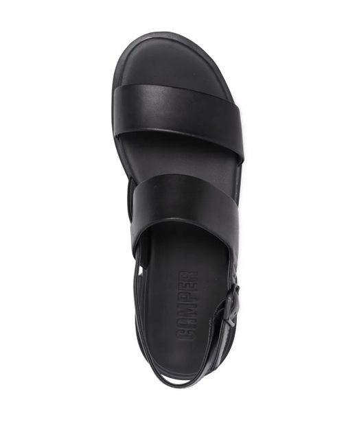Camper Black Edy Slingback Leather Sandals
