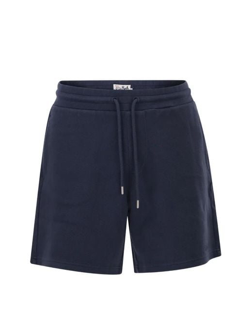 Mc2 Saint Barth Blue Drawstring-Fastening Shorts for men