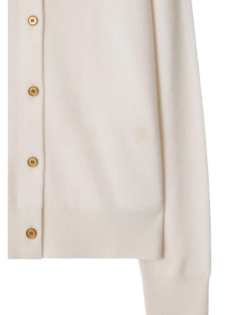 Burberry White Ekd Cardigan