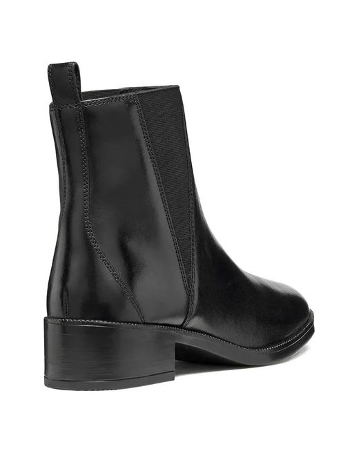 Geox Black 45Mm Camexia Elasticated Chelsea Boots
