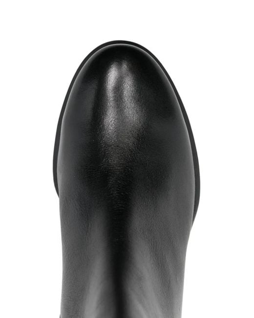 Ara Black Leather Heeled Boots