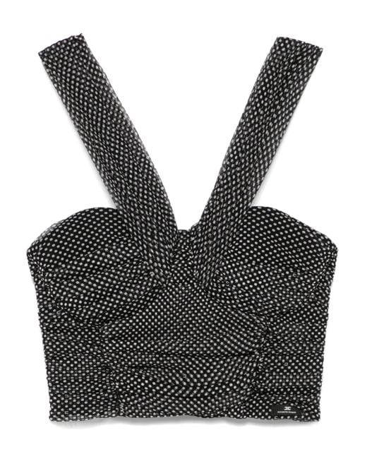 Elisabetta Franchi Black Polka-Dot Top