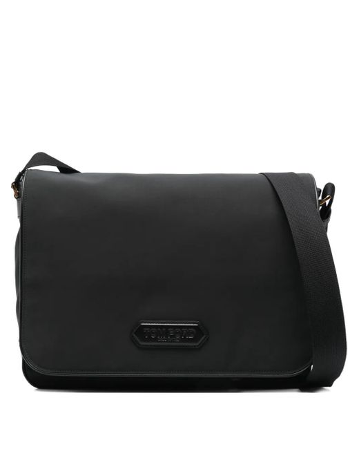 Tom Ford Nylon Messengertas Met Leren Afwerking in het Black voor heren