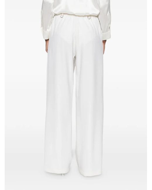 MEDEA White Ring-Embellished Trousers