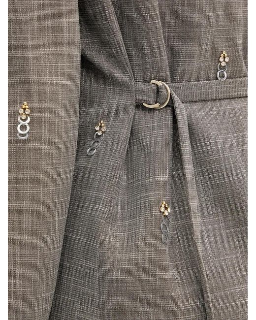 SIMONA CORSELLINI Gray Embellished Blazer