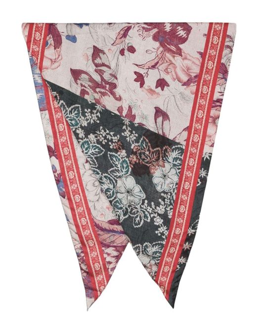 Aloeuw floral-print silk scarf Pierre Louis Mascia de color Pink