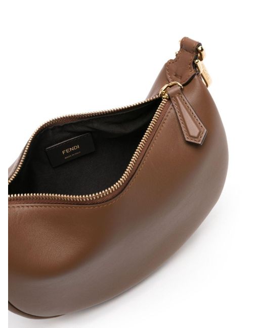Mini sac porté épaule graphy Fendi en coloris Brown
