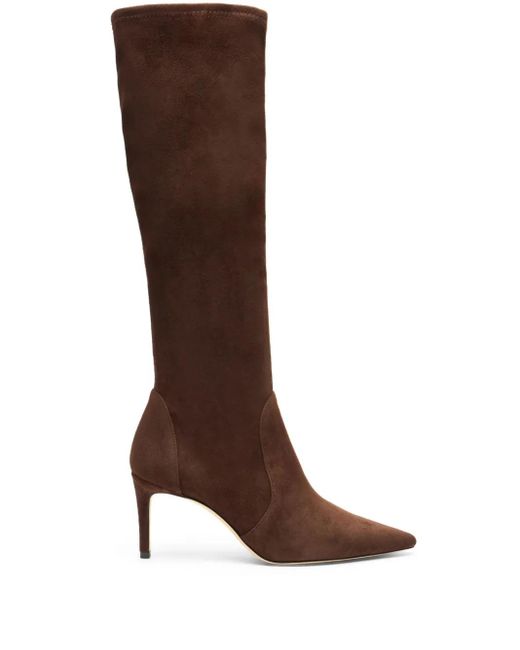 Botas altas con tacón de 75 mm Stuart Weitzman de color Brown