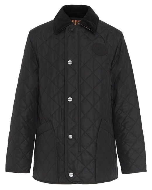 Burberry Black Diamond Quilted Thermoregulated Barn Jacket for men