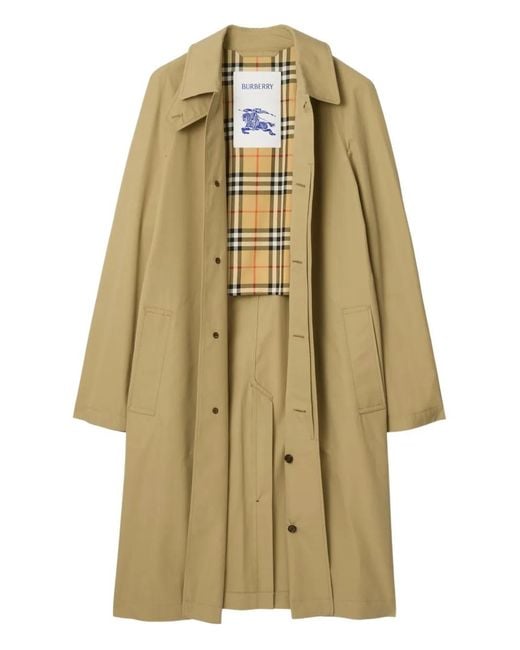 Burberry Natural Single-Breasted Coat for men