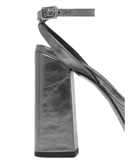 Platform ankle-strap pumps Castaner de color Gray