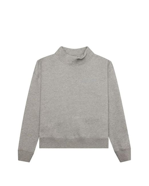 Fear Of God Gray Funnel-Neck Logo Shirt for men