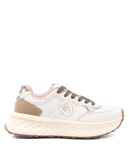 Blauer White Lynn 01 Sneakers mit Einsätzen