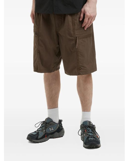 Alpha Industries Brown Logo-Patch Bermuda Shorts for men