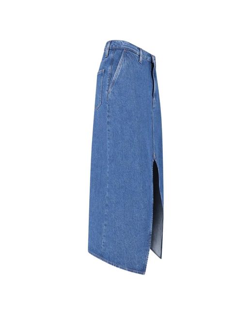 Jil Sander Blue Denim Maxi Skirt