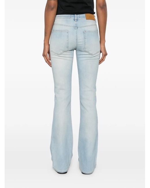 Amiri Blue Jean Évasé À Breloque Logo