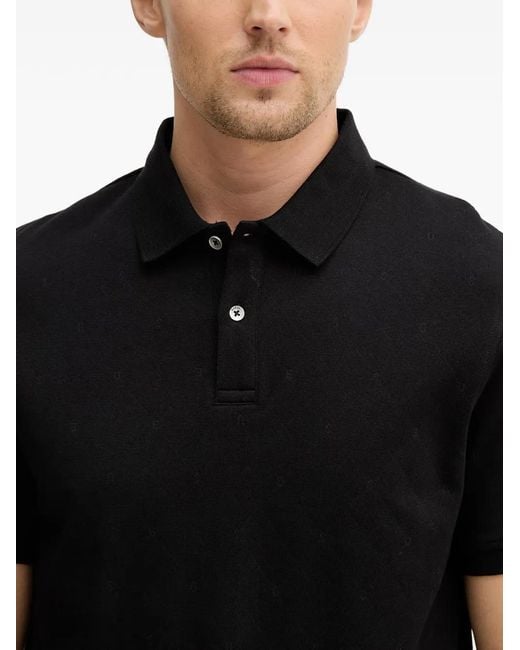 Guess Black Buttoned Polo Shirt for men