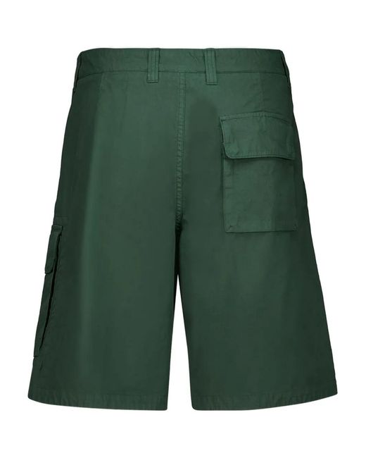 Stone Island Green Cargo Bermuda Shorts for men
