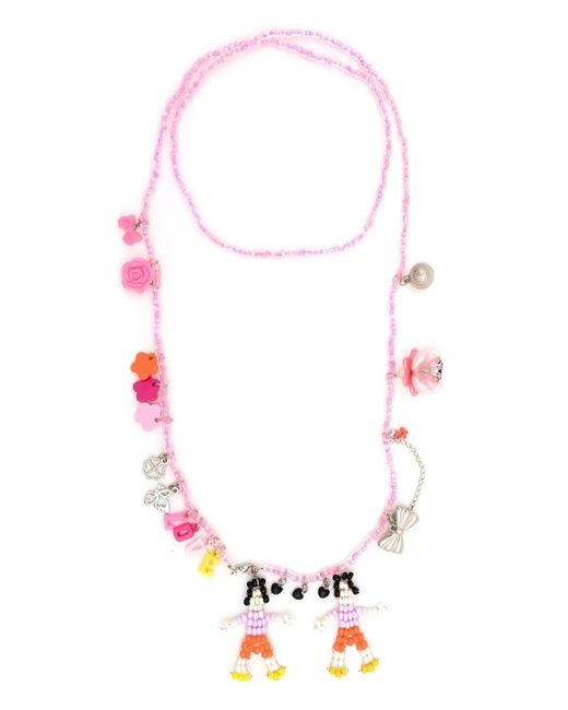 Amir Slama White Charm Detail Necklace