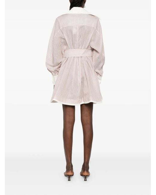 Zimmermann Hypnotic Tuck ベルテッド ミニシャツドレス Pink
