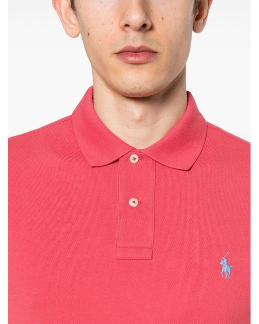 Polo Ralph Lauren Red Polo Pony Cotton Polo Shirt for men