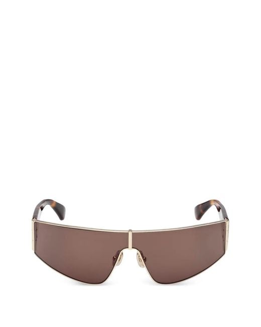 Max Mara Eyewear Pink Geometric-Frame Sunglasses