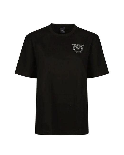 Pinko Black Love Birds T-Shirt
