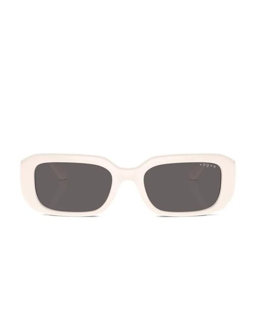 Vogue Eyewear Gray Rectangle Sunglasses