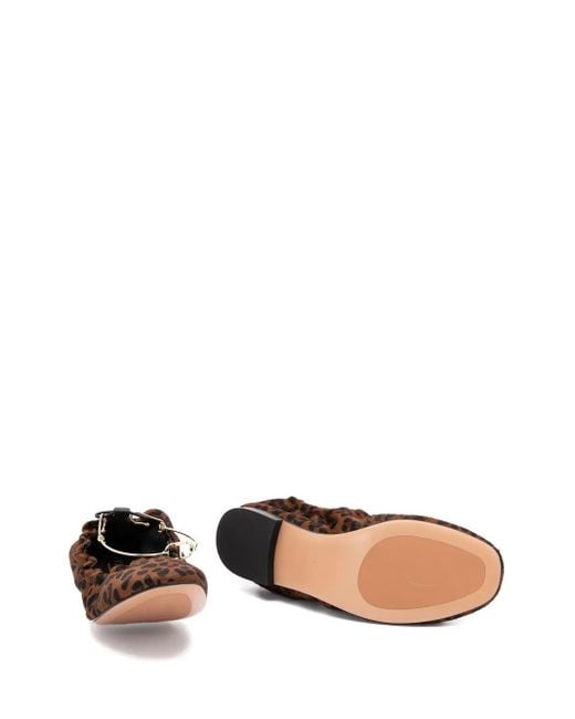 Ballerine Con Stampa Leopardata di Twinset in Brown