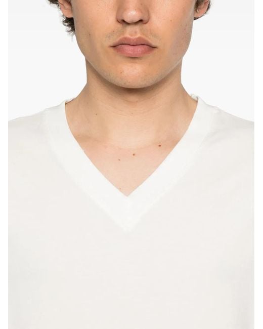 T-Shirt En Coton Amaranto pour homme en coloris White
