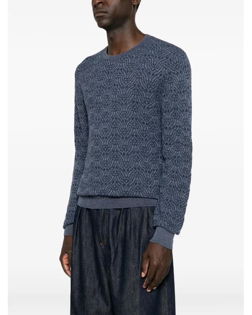 Etro Blue Pull À Col Rond for men