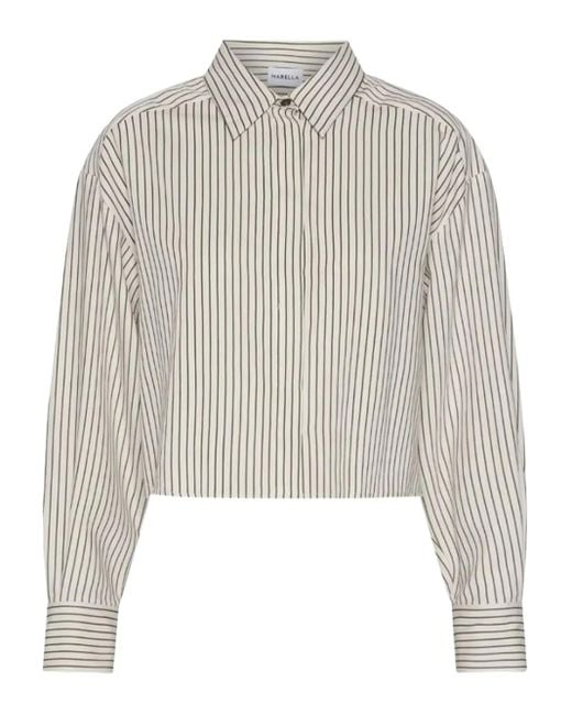 Camicia Crop A Righe di Marella in White