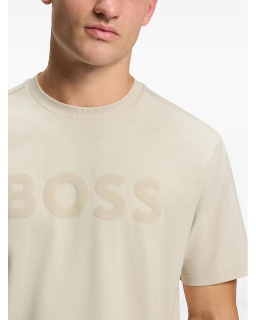 Boss Natural Logo-Emed T-Shirt for men