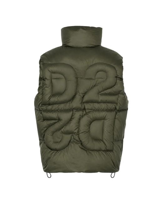 DSquared² Green Upside Down Vest for men