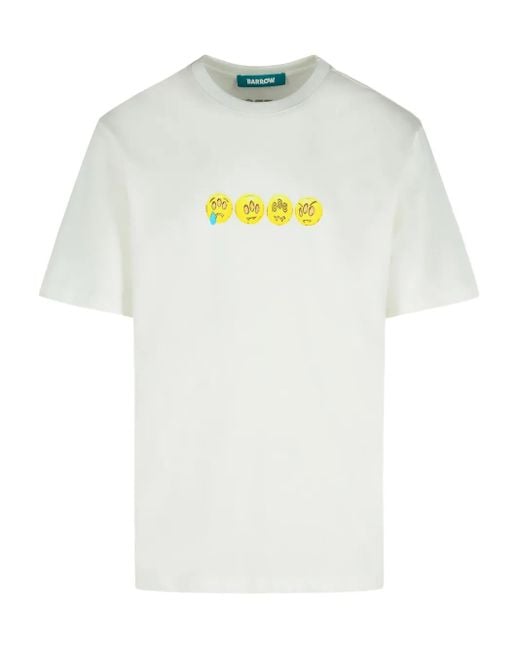 メンズ Barrow プリント Tシャツ White