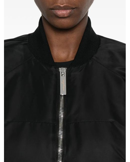 MATIERES FECALES Black Zip-Up Bomber Jacket
