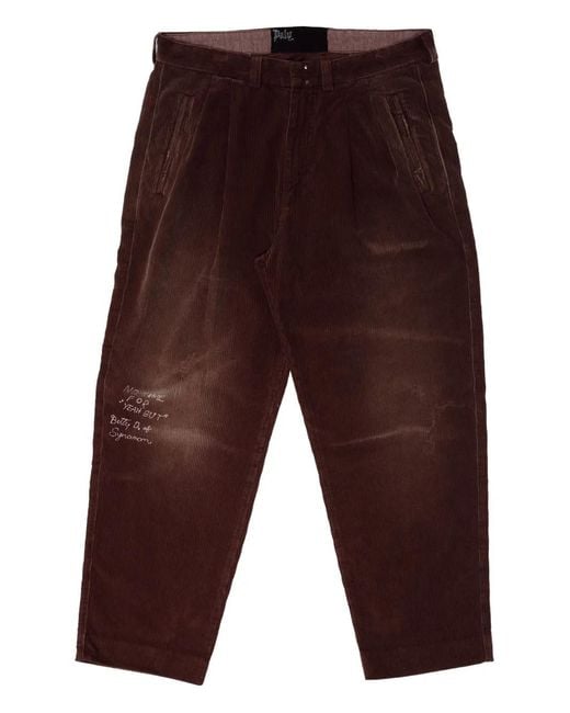 PALY Brown Corduroy Texture Trousers