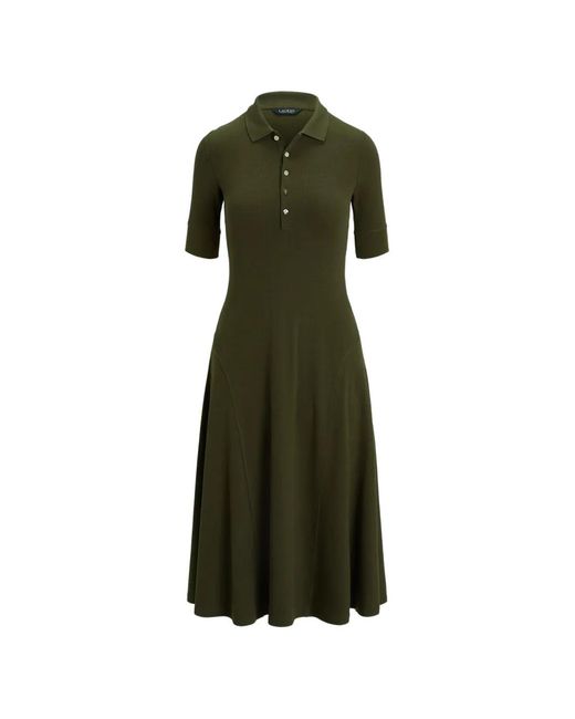 Ralph Lauren Green Polo A-Line Midi Dress